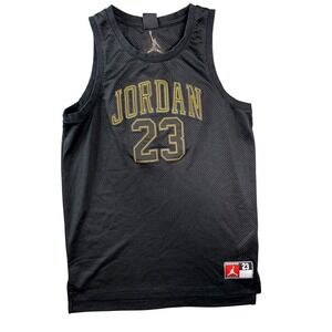 Jordan Brand Michael‎ Jordan 23 Mesh Basketball Jersey Black Gold Youth XL Men S